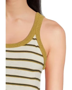 Prana Cozy Up Scoop Tank Retro Olive Stripe