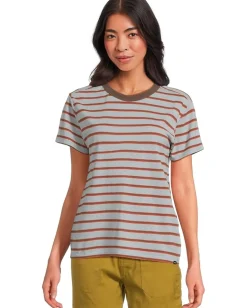 Prana Cozy Up SS Crew Saltwater Stripe New