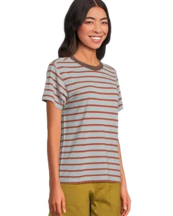 Prana Cozy Up SS Crew Saltwater Stripe New