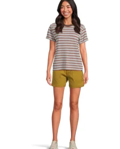 Prana Cozy Up SS Crew Saltwater Stripe New