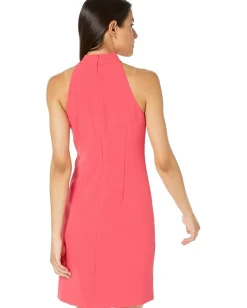 Women Vince Camuto Crepe Bow Neck Halter Dress