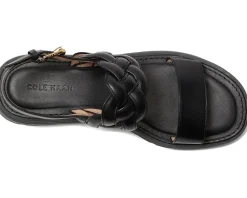 Cole Haan Cressida Lug Sandal Black Leather Best