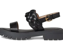 Cole Haan Cressida Lug Sandal Black Leather Best