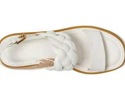 Cole Haan Cressida Lug Sandals Ivory Croc Print Leather New