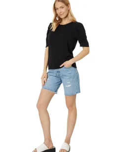 Women bobi Los Angeles Crew Neck Poof Sleeve Tee