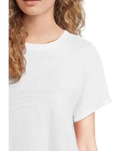 Eileen Fisher Crew Neck Short Sleeve Tee White Clearance