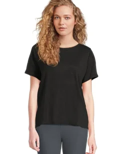 Eileen Fisher Crew Neck Short Sleeve Tee Black Best