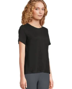 Eileen Fisher Crew Neck Short Sleeve Tee Black Best