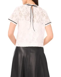 Women Vince Camuto Crew Neck Short Sleeve Top