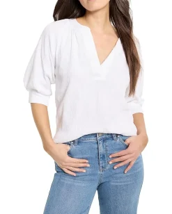 Women NIC+ZOE Crinkle Knit Cafe Top