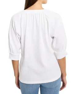 Women NIC+ZOE Crinkle Knit Cafe Top