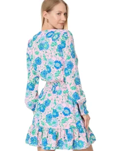 Lilly Pulitzer Cristiana Long Sleeve Stretch Dress Conch Shell Pink Rumor Has It Outlet