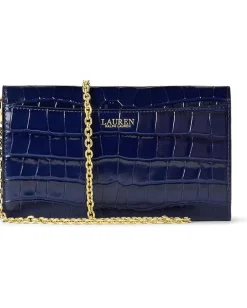 Women Lauren Ralph Lauren Croc-Embossed Medium Adair Crossbody