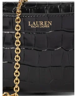 Women Lauren Ralph Lauren Croc-Embossed Medium Adair Crossbody