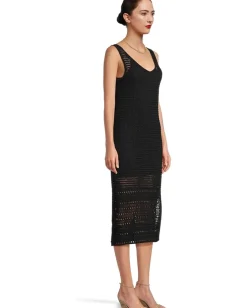 Tommy Bahama Crochet Midi Dress Black