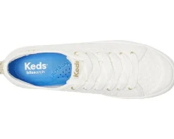 Keds Cruise Slip On Snow White Mini Daisy Eyelet Hot