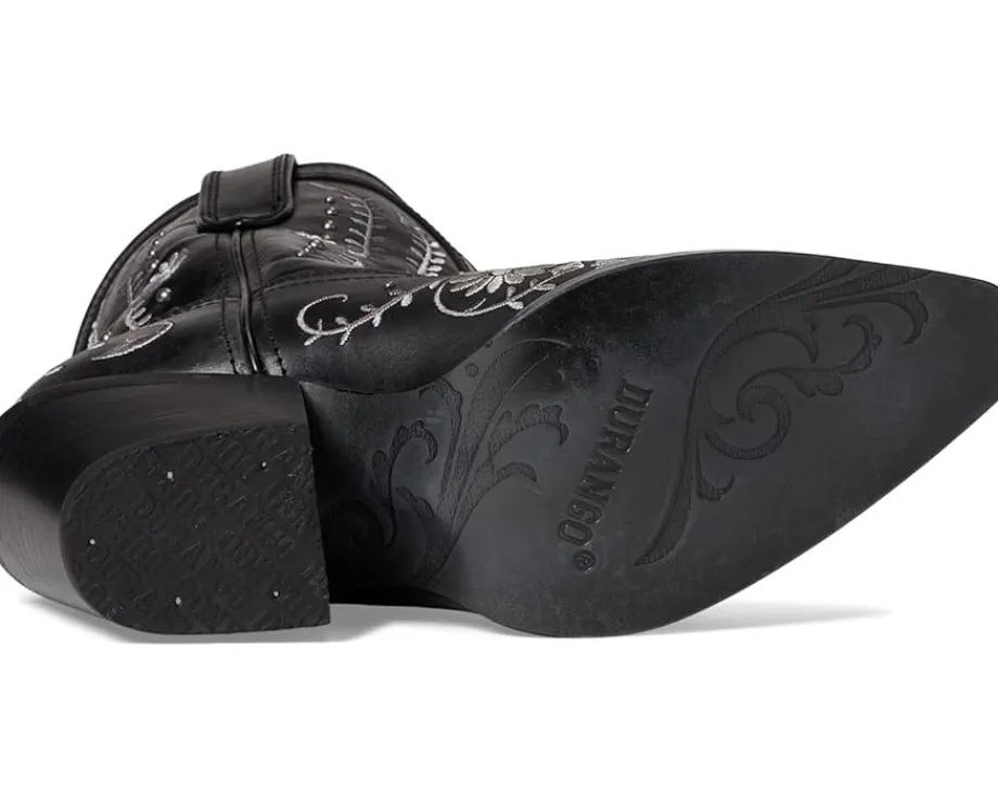 Durango Crush 8" Western Bootie Sterling Wildflower Black Clearance