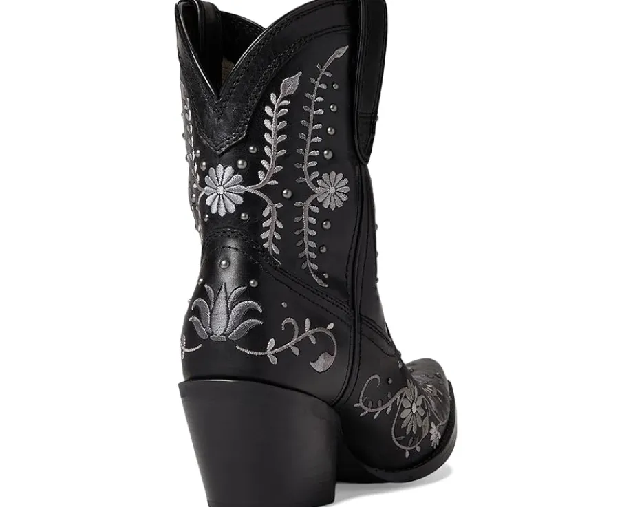 Durango Crush 8" Western Bootie Sterling Wildflower Black Clearance