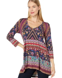 Women Johnny Was Cruz V-Neck Swing Tunic