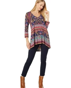 Women Johnny Was Cruz V-Neck Swing Tunic