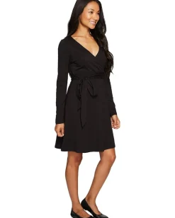 Toad&Co Cue Wrap Dress Black
