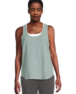 Mod-o-doc Curve Hem Scoop Neck Tank Gris Mist