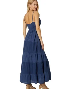 Women Lucky Brand Cutout Tiered Maxi Dress
