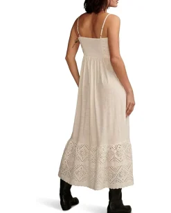 Lucky Brand Cutwork Maxi Dress Whisper White Best