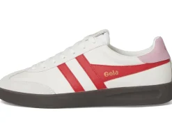 Gola Cyclone Leather White/Red/Candy/Dark Gum Hot