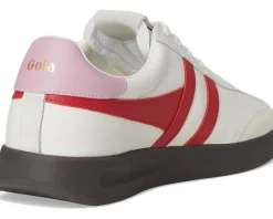 Gola Cyclone Leather White/Red/Candy/Dark Gum Hot