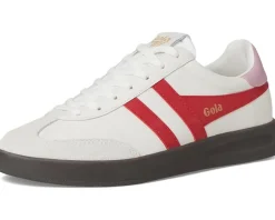 Gola Cyclone Leather White/Red/Candy/Dark Gum Hot