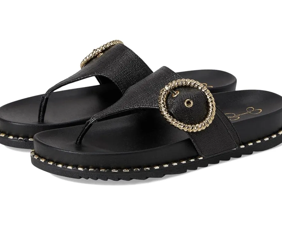 Jessica Simpson Cymmeri Buckle Sandals Black