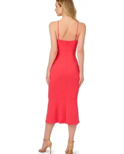 Women Adrianna Papell 3d Flower Halter Midi Dress