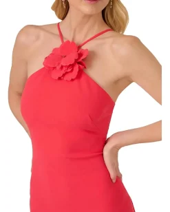 Women Adrianna Papell 3d Flower Halter Midi Dress