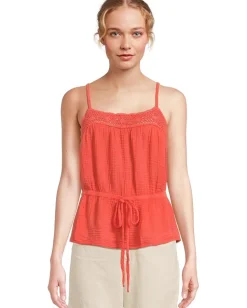 Michael Stars Dahlia Waist Tie Tank Persimmon Clearance