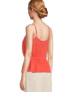 Michael Stars Dahlia Waist Tie Tank Persimmon Clearance