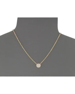 Women Kate Spade New York Dainty Sparklers Pave Disc Pendant Necklace