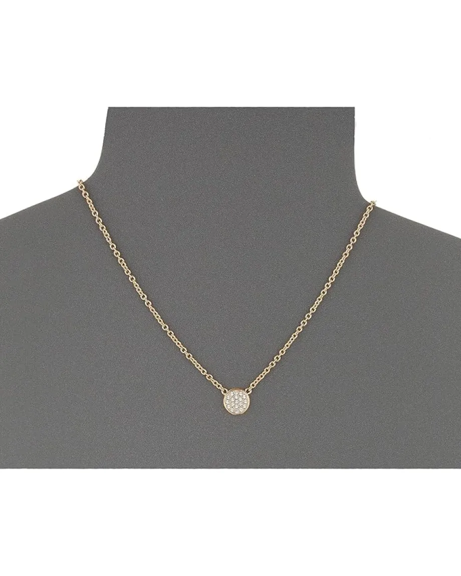 Women Kate Spade New York Dainty Sparklers Pave Disc Pendant Necklace