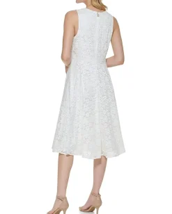 Tommy Hilfiger Daisy Lace Fit and Flare Ivory Online