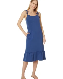 Toad&Co Dandelion Midi Sleeveless Dress Cornflower Texture New