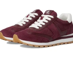 Women Lauren Ralph Lauren Dani Perforated Suede Sneakers