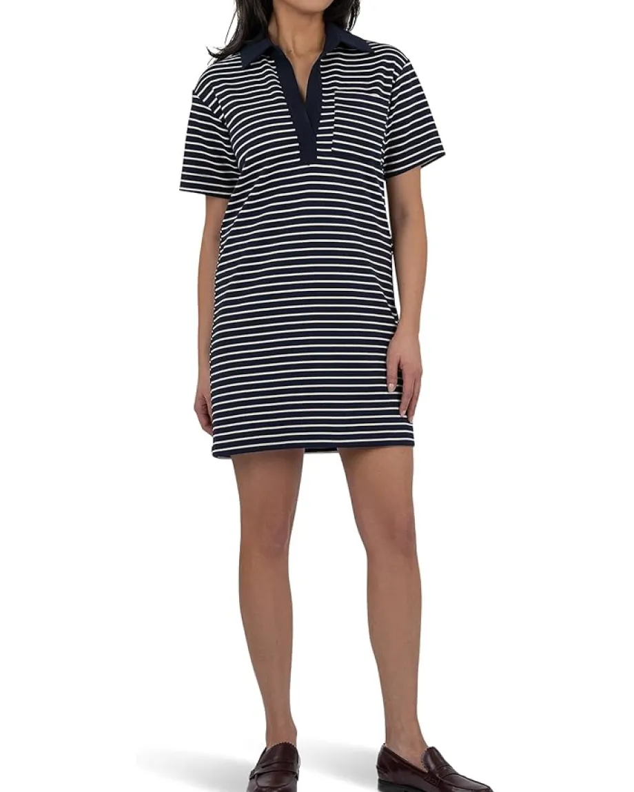 Women KUT from the Kloth Daphne Short Sleeve Fold Dress