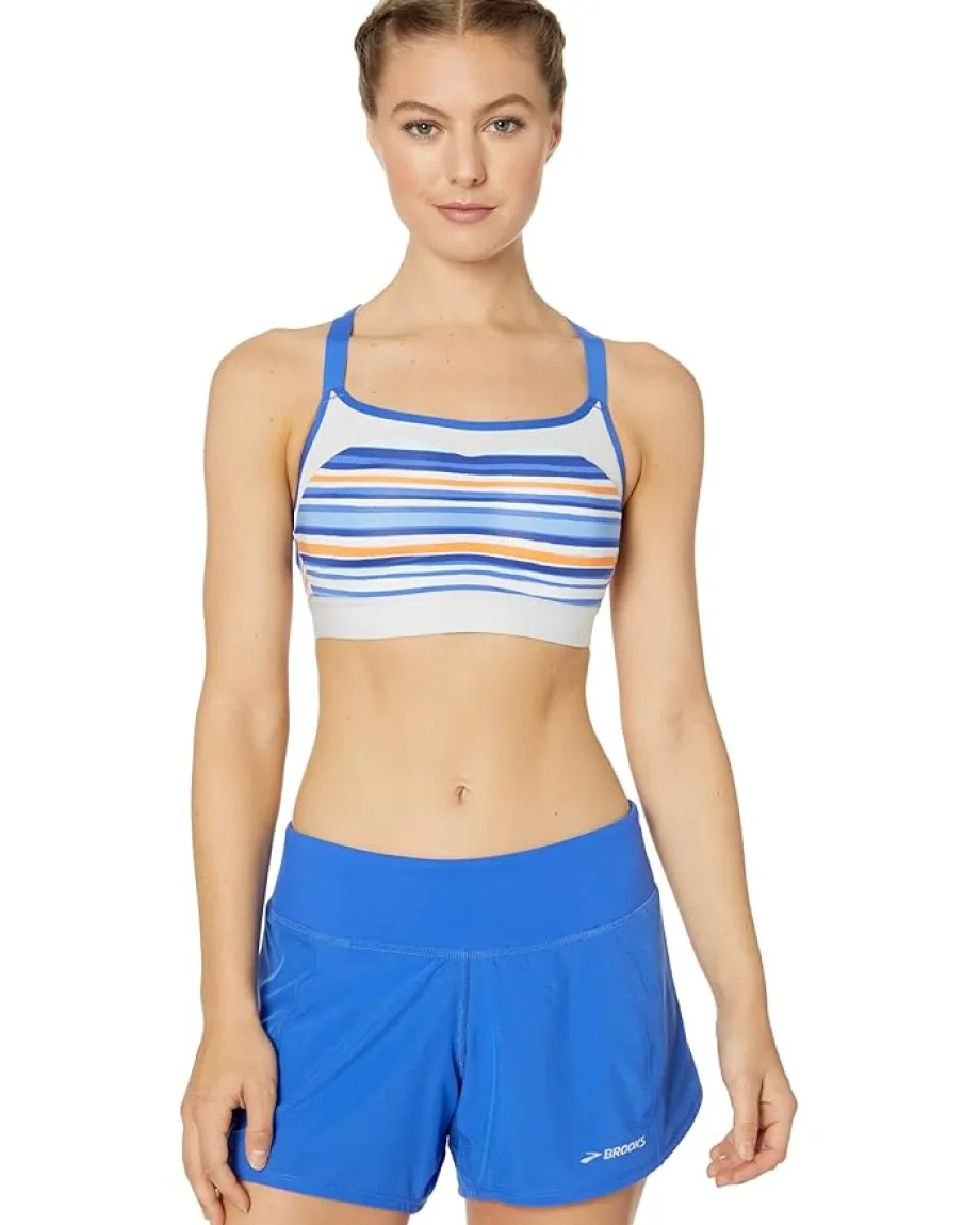 Brooks Dare Racerback Bra Multi Stripe/Ash Discount