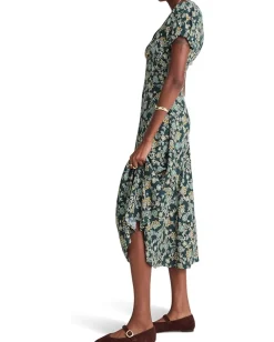 Madewell Darya Dress - Viscose Crepe Mineral Blue Clearance