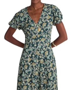 Madewell Darya Dress - Viscose Crepe Mineral Blue Clearance