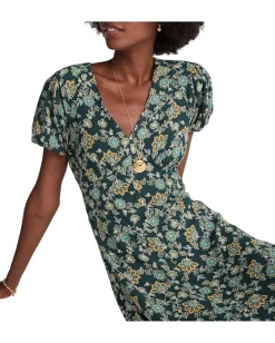 Madewell Darya Dress - Viscose Crepe Mineral Blue Clearance