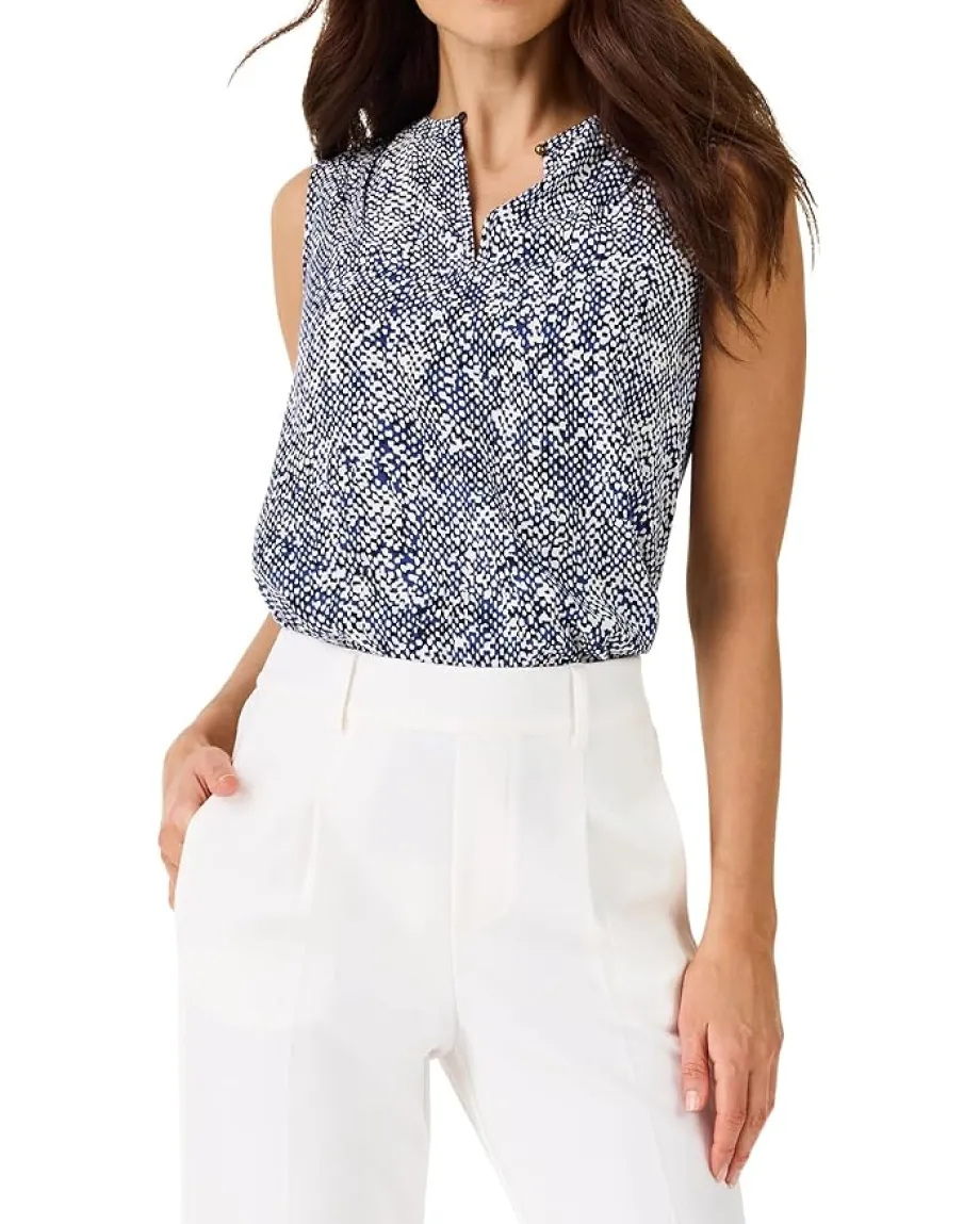 NIC+ZOE Dashing Dot Tank Indigo Multi Outlet