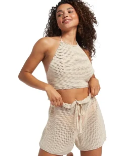 Women Roxy Daydreamer Cropped Knit Halter Top