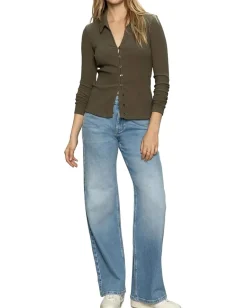 Sanctuary Daydreamer Knit Shirt Kalamata Hot