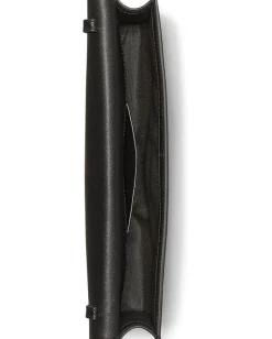 Kate Spade New York Deco Glazed Leather Soft Mini Shoulder Black